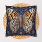 William Morris Inspired Blue Ornate Butterfly Decorative Pillowcase