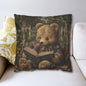 Rococo Teddy Bear Vintage Book Square Pillowcase