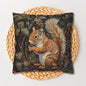 Squirrel Berry William Morris Inspired, Squirrel Ancient Decorative Pillowcase