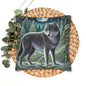 Wolf Design Square Pillowcase, Nature Decor, Wildlife Home Accent, Cozy Gift for Animal Lovers, Rustic Living Room Decor
