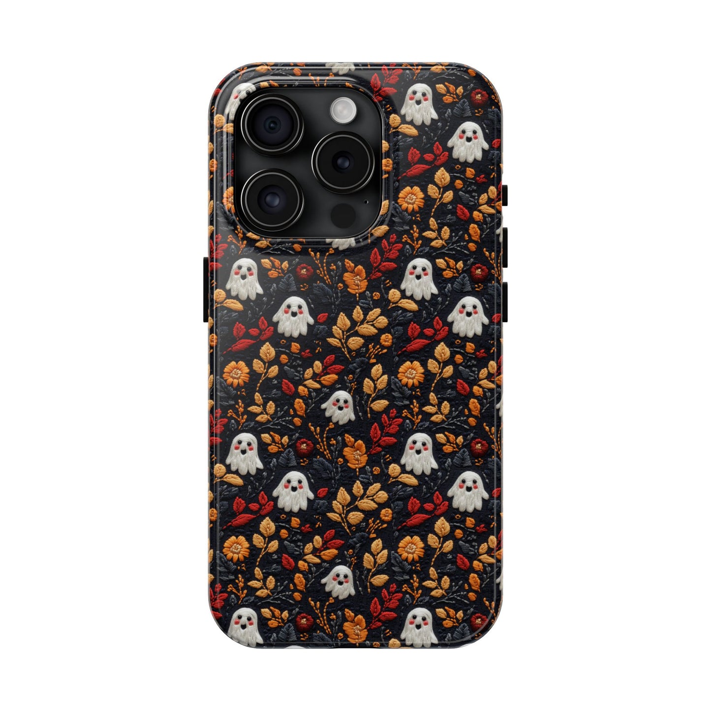 Cute Ghost Fall Leaves Halloween iPhone Tough Case Gift