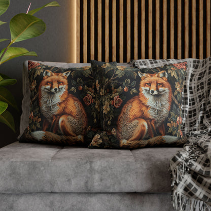 Forest Fox William Morris Inspired | Fox Ancient Decorative Pillowcase
