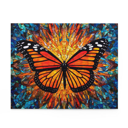 Colorful Monarch Stained Glass Jigsaw Puzzle (120, 252, 500-Piece)  Gift-Ready Box, Adult Jigsaw Puzzle, Gift Him Her