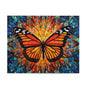 Colorful Monarch Stained Glass Jigsaw Puzzle (120, 252, 500-Piece)  Gift-Ready Box, Adult Jigsaw Puzzle, Gift Him Her