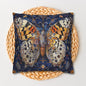 William Morris Inspired Blue Ornate Butterfly Decorative Pillowcase