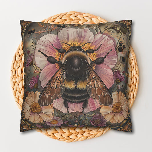 Vintage Floral Bumblebee William Morris Inspired Pillowcase