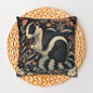 Floral Skunk Art Nouveau Pillowcase: William Morris Inspired Cushion