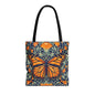 William Morris Inspired Monarch Butterfly Spring Tote Bag, Eco-Friendly Carryall