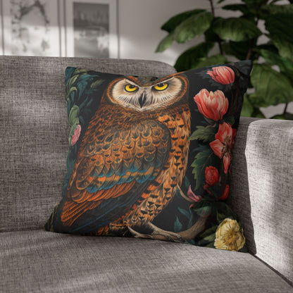 William Morris Inspired Botanical Night Owl Pillowcase
