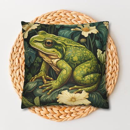 William Morris Inspired Forest Frog Pillowcase