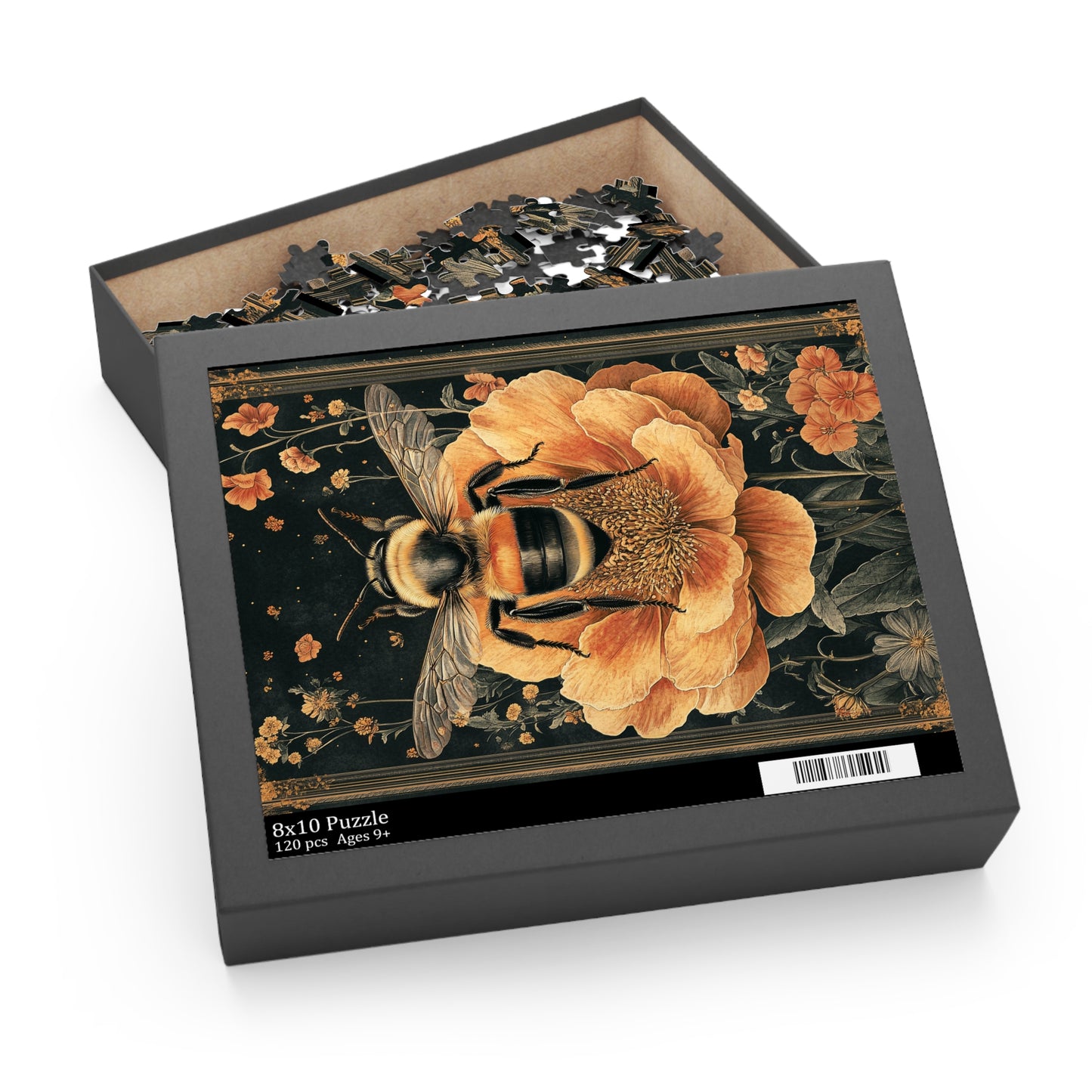 Vintage Honey Bee Victorian Inspired Art Jigsaw Puzzle (120, 252, 500-Piece) Gift-Ready Box, Adult Jigsaw Puzzle