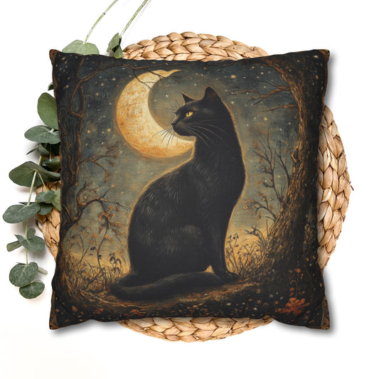 Black Cat Mystery Night Halloween Pillowcase