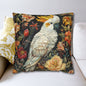 Art Deco Yellow-crested Cockatoo Fall Flowers Square Pillowcase