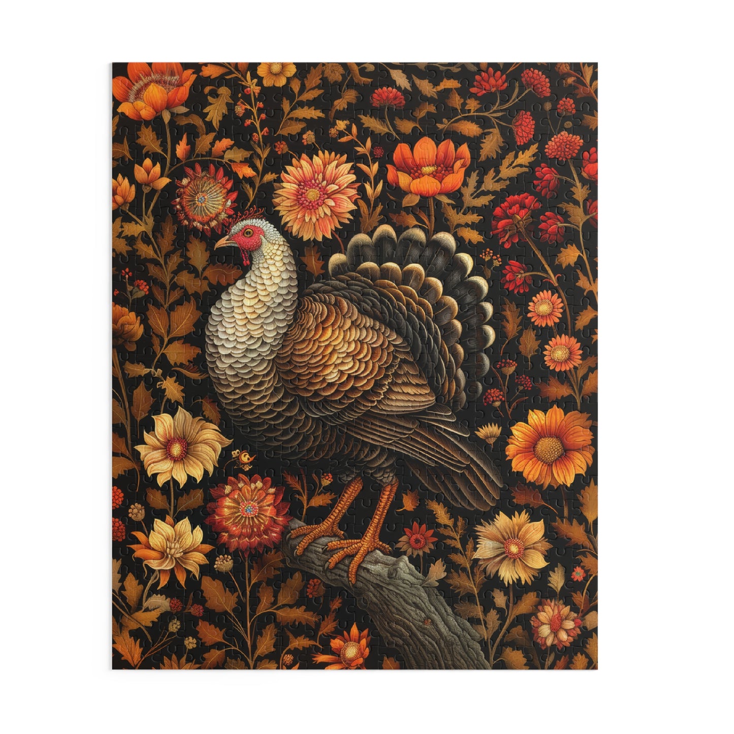 Jigsaw Puzzle, Turkey Fall Autumn 120 252 500-Piece Family Gift Box Puzzle, Thanksgiving Activity, Holiday Puzzle Game, Custom Photo Puzzle