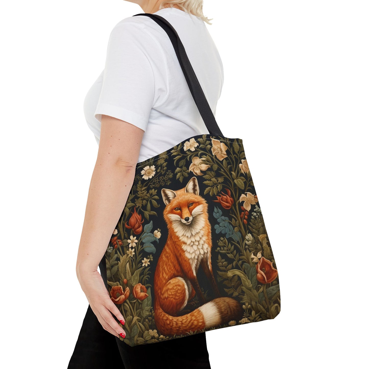 Forest Fox Tote Bag | William Morris Inspired |  Fox Forestcore Tote Bag, Eco-Friendly Carryall