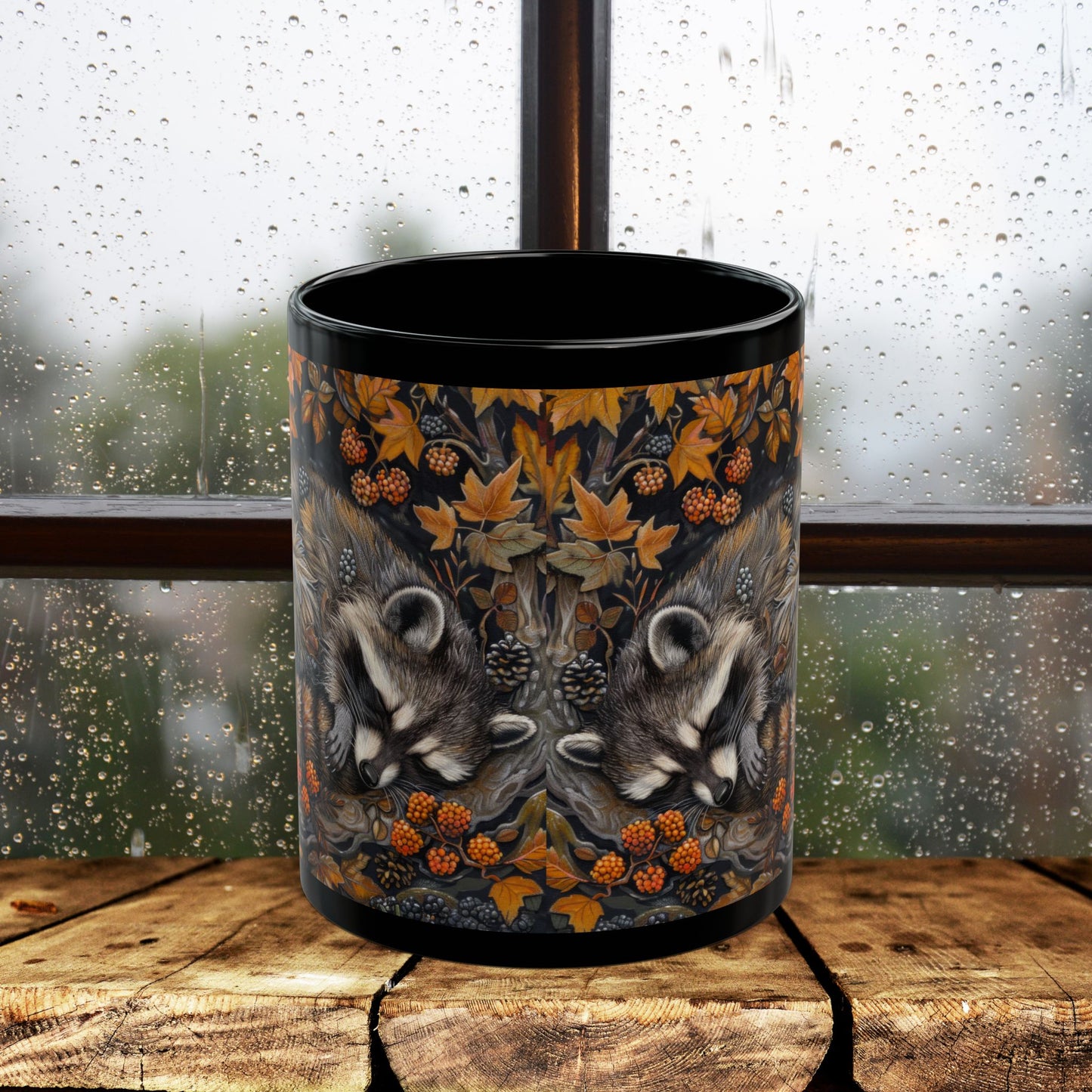 Sleeping Raccoon Mug, Nature Lover Gift, Coffee Cup, Tea Mug, Forest Animal Kitchen Decor, Cute Wildlife Ceramic Drinkware