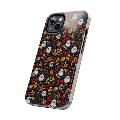 Cute Ghost Fall Leaves Halloween iPhone Tough Case Gift