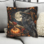 Witch Raven Pumpkin Square Pillowcase