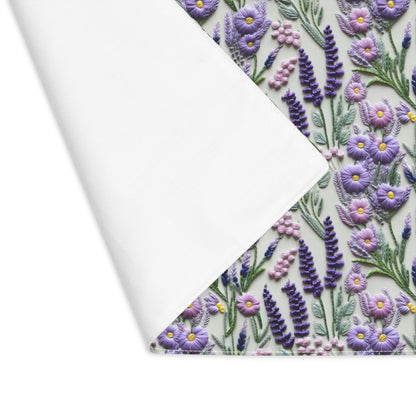 Lavender Garden Placemat - Elegant Purple Botanical Design for Dining