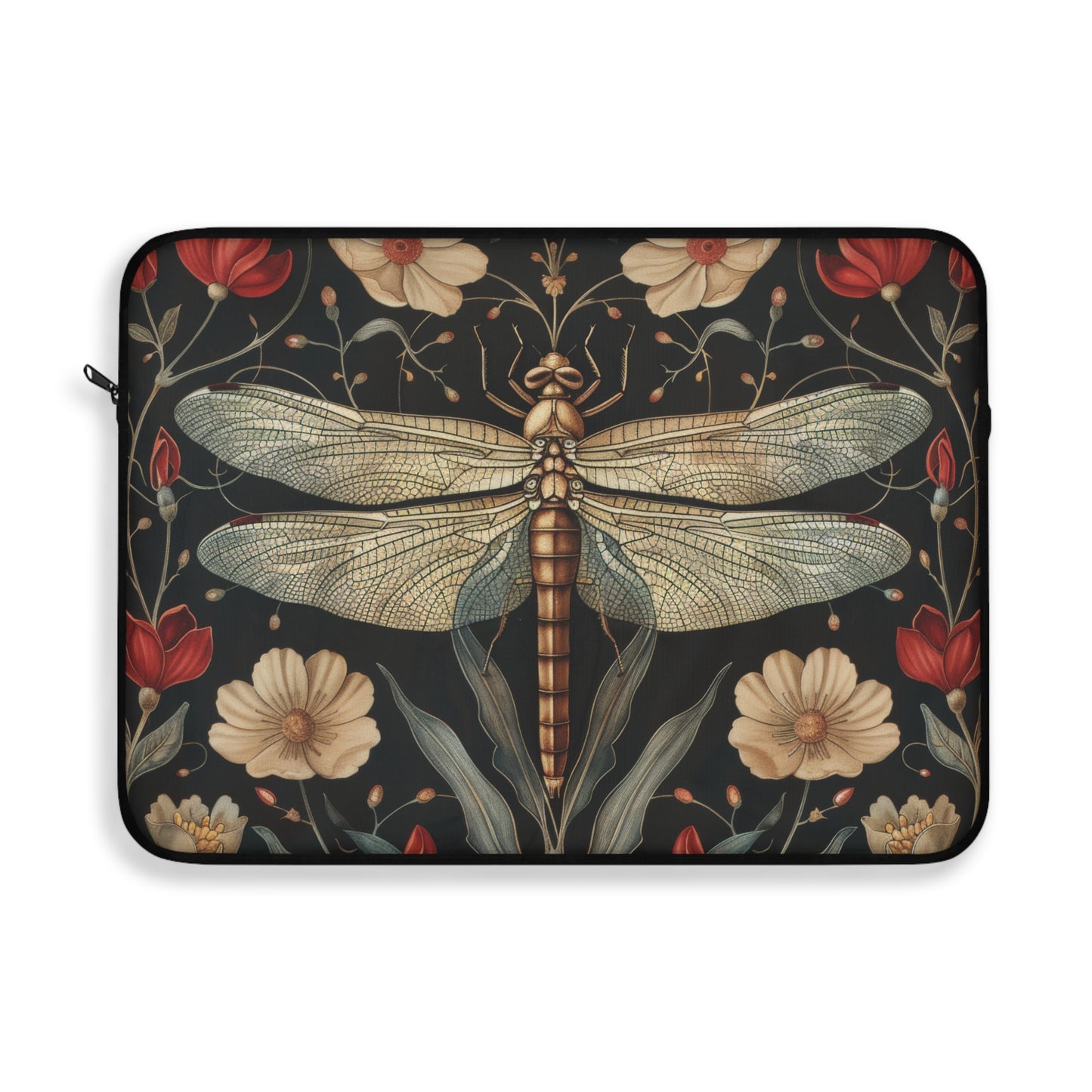 William Morris Inspired Botanical Dragonfly Laptop Sleeve, William Morris Design, Protective Case, Gift for Nature Lovers