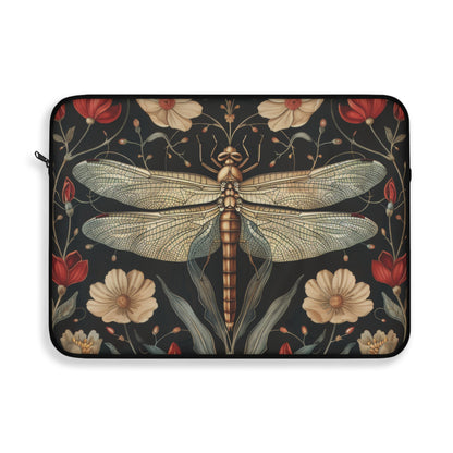 William Morris Inspired Botanical Dragonfly Laptop Sleeve, William Morris Design, Protective Case, Gift for Nature Lovers