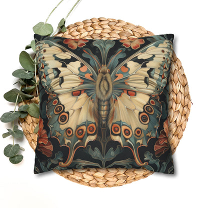 Woodland Botanical Butterfly Decorative Pillowcase; William Morris Inspired