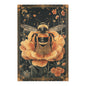 Vintage Botanical Bumblebee Rectangle Area Rug, Cottagecore Living Room Carpet, Floral Room Art Deco Rug, Housewarming Gift, Moms Gift