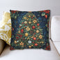 Christmas Tree Pillowcase, Holiday Throw Cushion, Festive Decor Gift, Elegant William Morris Inspired Design
