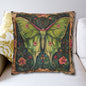 Medieval Art Luna Moth Persian Miniature Square Pillowcase