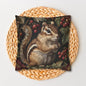 William Morris Inspired Botanical Chipmunk Pillowcase