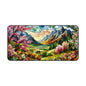 Mountain Landscape Spring Scene | Faux Stained Glass | Desk Mat 2 Sizes | Gamer Keyboard Mouse Pad | Office Decor GiftDesk Mats