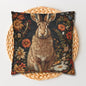 William Morris Hare Pillowcase: Floral Accent Cushion, Animal Lover Gift