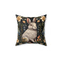 Botanical Bunny William Morris Inspired Pillow, Decorative Rabbit Cushion, Spun Polyester Square Pillow