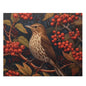 Song Thrush Bird William Morris Inspired (120, 252, 500-Piece) Adult Jigsaw Puzzle, Gift Him Her