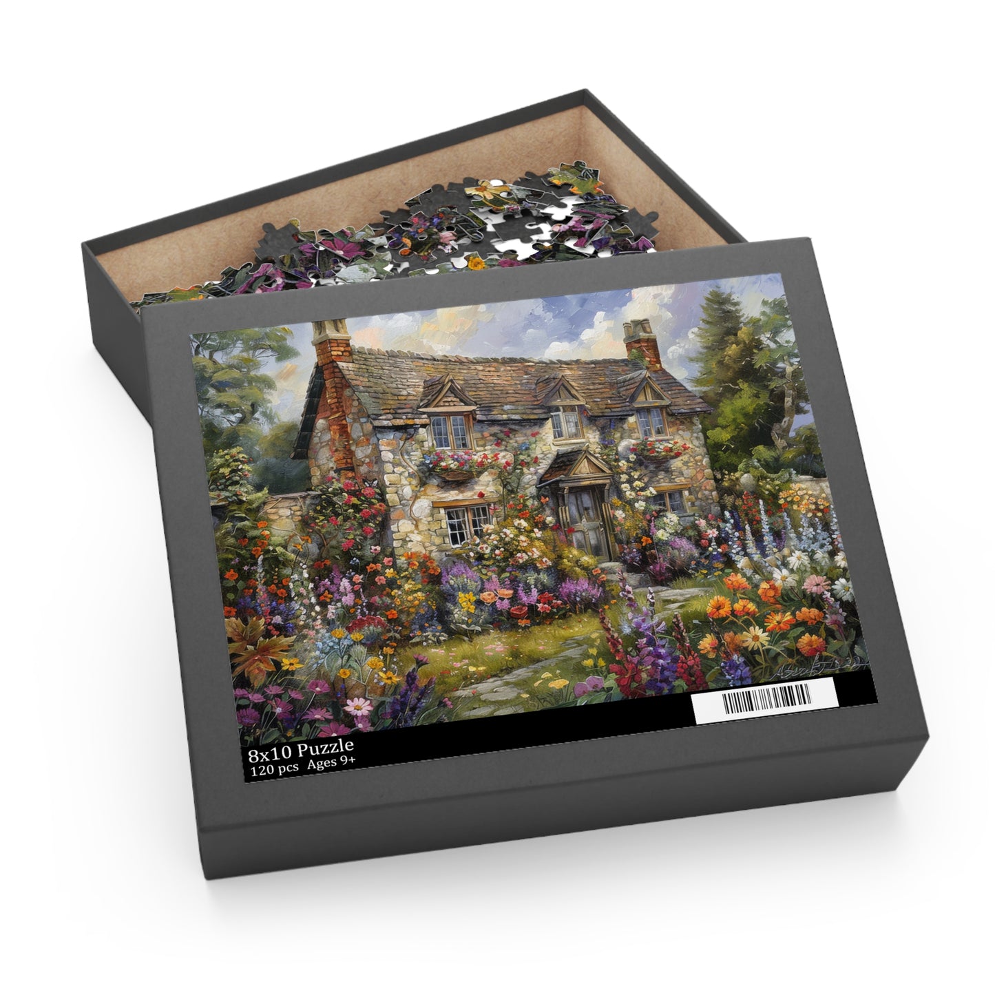 Vintage Victorian English Home in The Style William Morris Jigsaw Puzzle  (120, 252, 500-Piece) Gift-Ready Box, Adult Jigsaw Puzzle