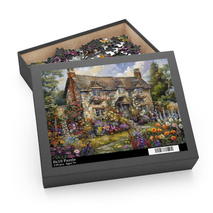 Vintage Victorian English Home in The Style William Morris Jigsaw Puzzle  (120, 252, 500-Piece) Gift-Ready Box, Adult Jigsaw Puzzle