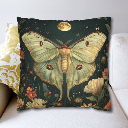Luna Moth Flight Full Moon Night  Pillowcase