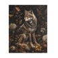 William Morris Inspired Forest Wolf Puzzle Box (120, 252, 500-Piece) Family Jigsaw Puzzle, Puzzle Box Gift