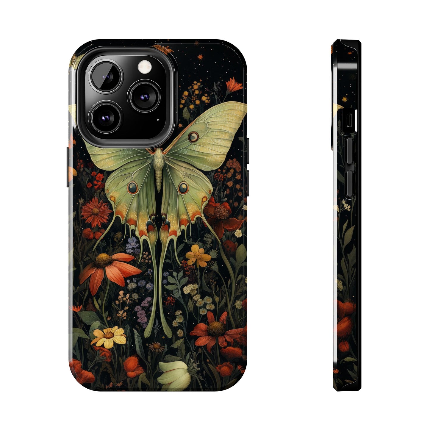 Woodland Luna Moth in The Style of William Morris iPhone Tough Case