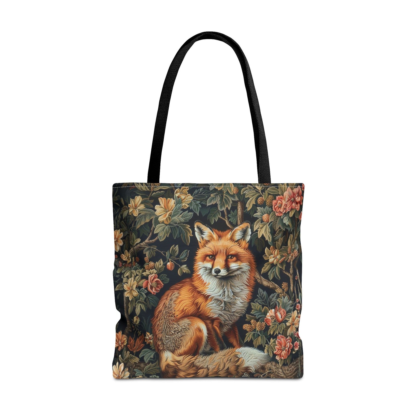 Forest Fox Tote Bag | William Morris Inspired | Hedgehog Floral Tote Bag, Eco-Friendly Carryalllogo