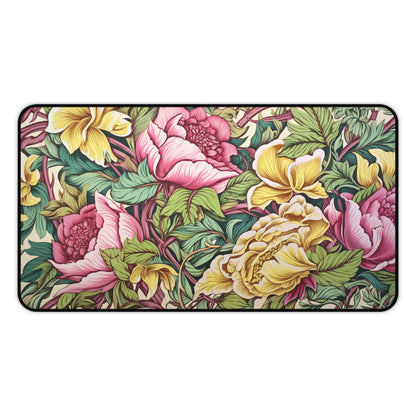 William Morris Inspired Floral Pattern Desk Mat 2 Sizes | Office Decor GiftDesk Mats