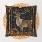 Victorian Reindeer Full Moon And Stars in Whimsical Night Pillowcase