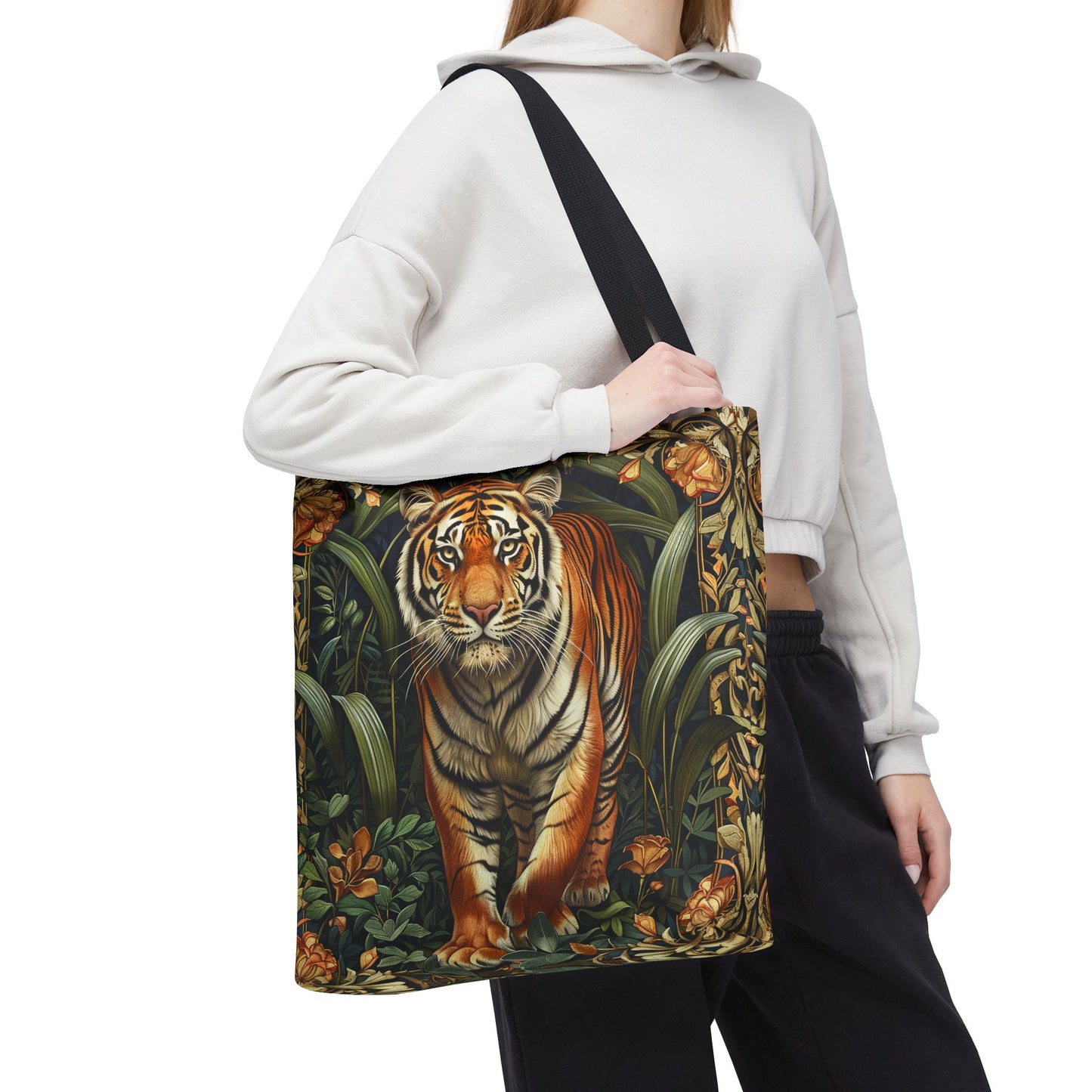 Tiger Tote Bag | William Morris Inspired | Tiger Forestcore Tote Bag | Eco-Friendly Carryall