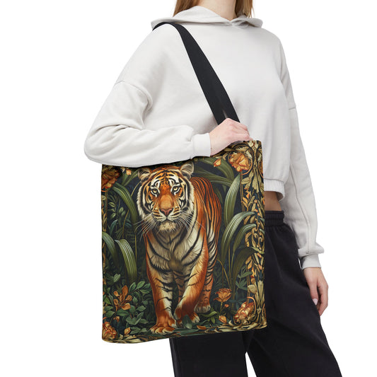 Tiger Tote Bag | William Morris Inspired | Tiger Forestcore Tote Bag | Eco-Friendly Carryall