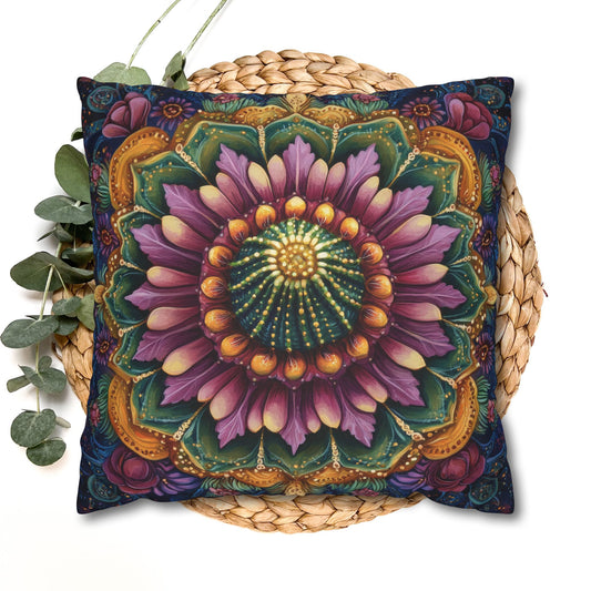 Cactus Mandala Pillowcase: Decorative Home Decor