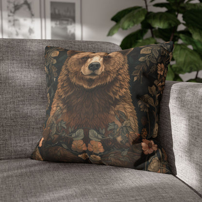 Forest Bear William Morris Decorative Pillowcase