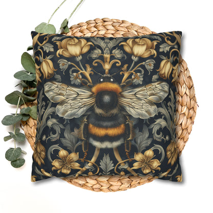 Pillowcase Victorian Art Inspired Bumblebee Baroque Gold Flora