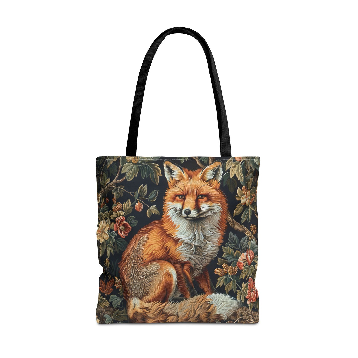 Forest Fox Tote Bag | William Morris Inspired | Hedgehog Floral Tote Bag, Eco-Friendly Carryalllogo