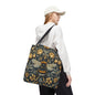 Vintage Bumblebee Floral Tote Bag | Botanical Insect Market Bag | Cottagecore Bee Shopper