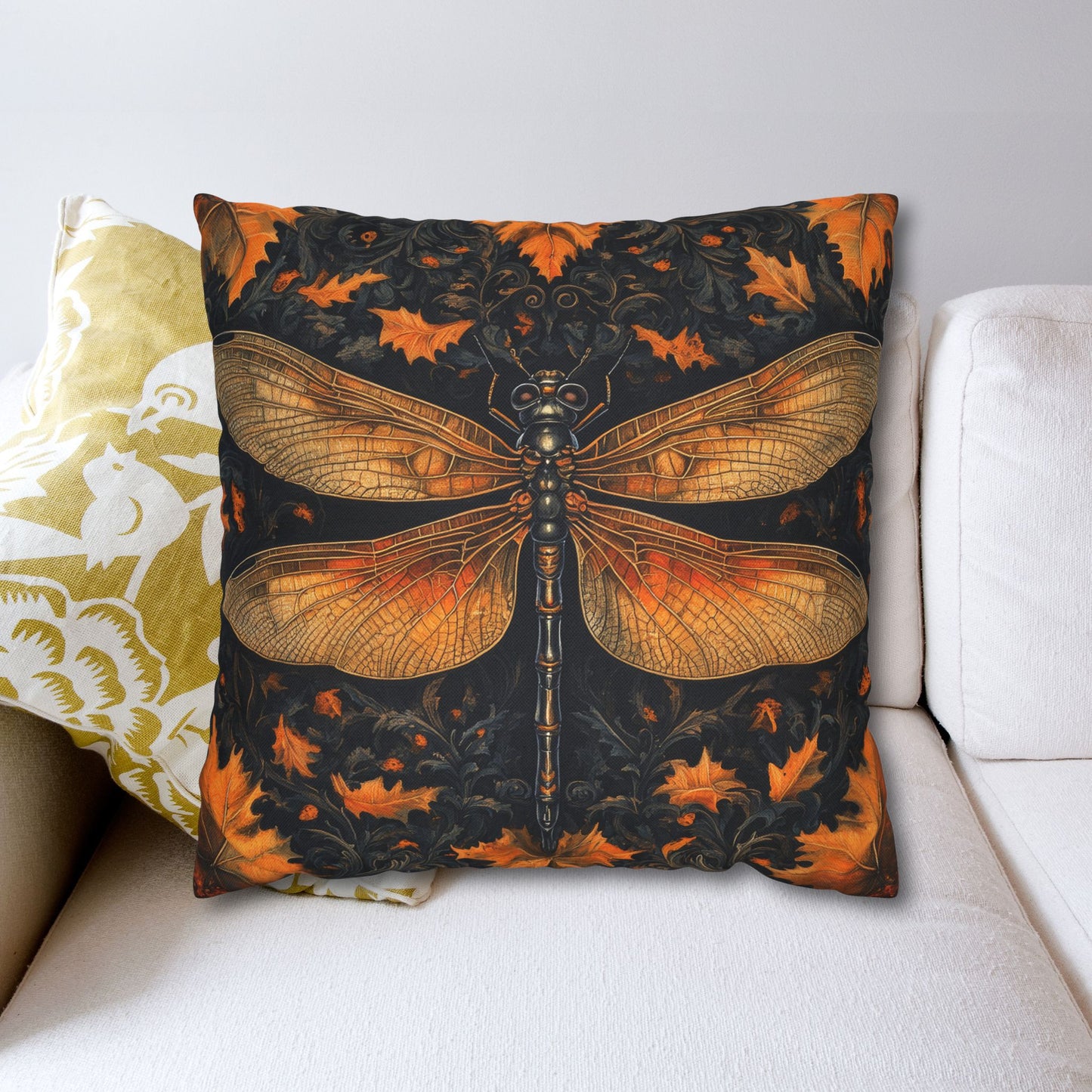 Art Deco Dragonfly Pillowcase: Victorian Halloween Home Decor
